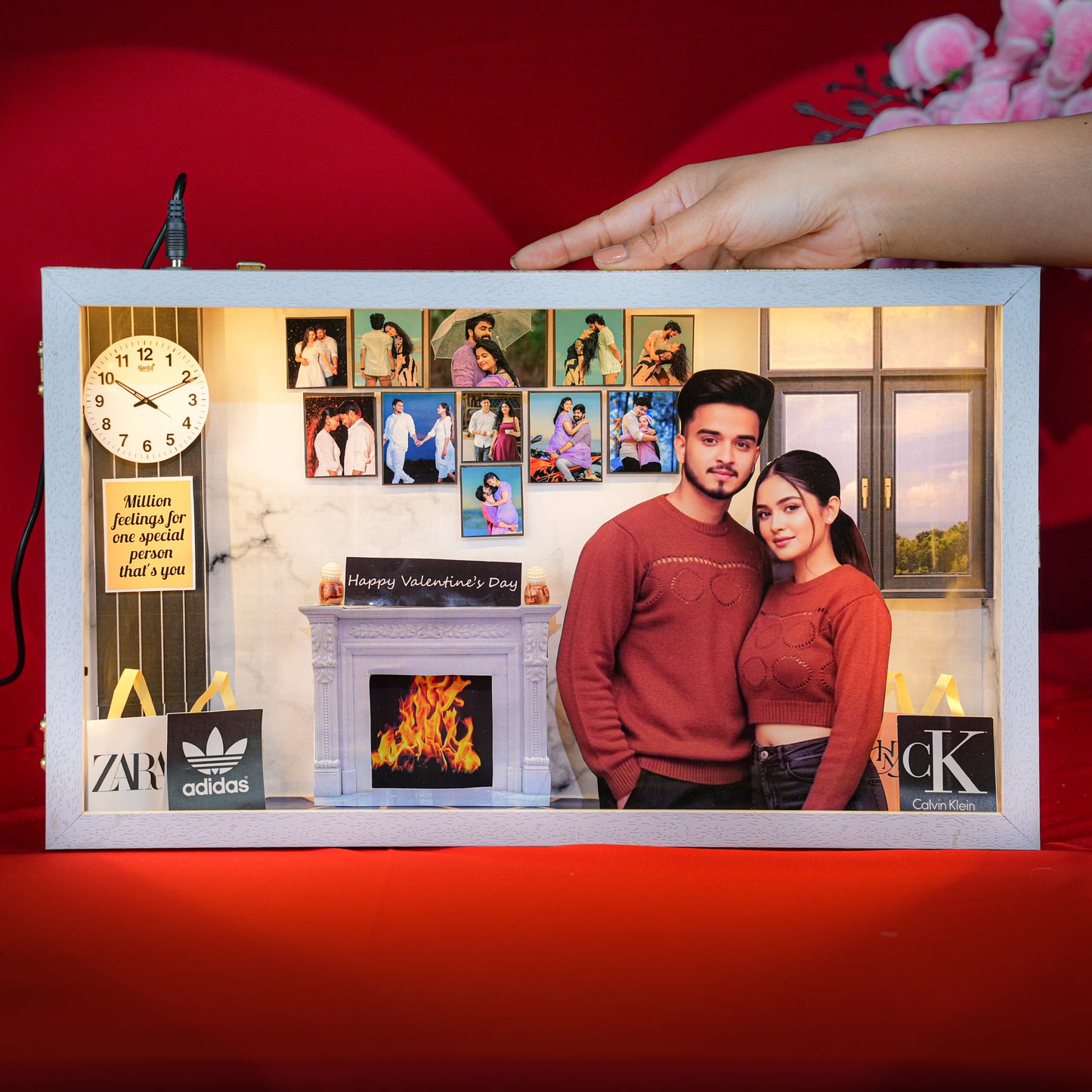 3D Valentine Miniature Frame With LED