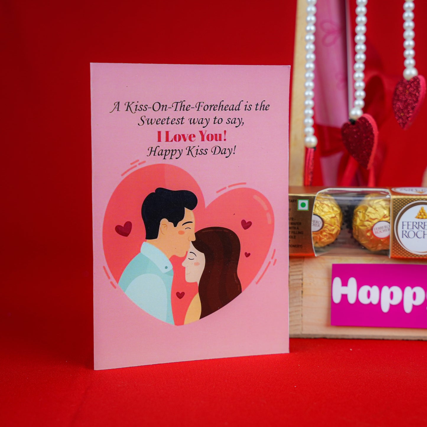 Valentine Wooden Hamper For Love