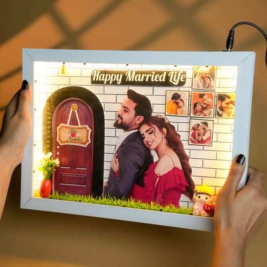 Happy Married Life LED Miniature Frame