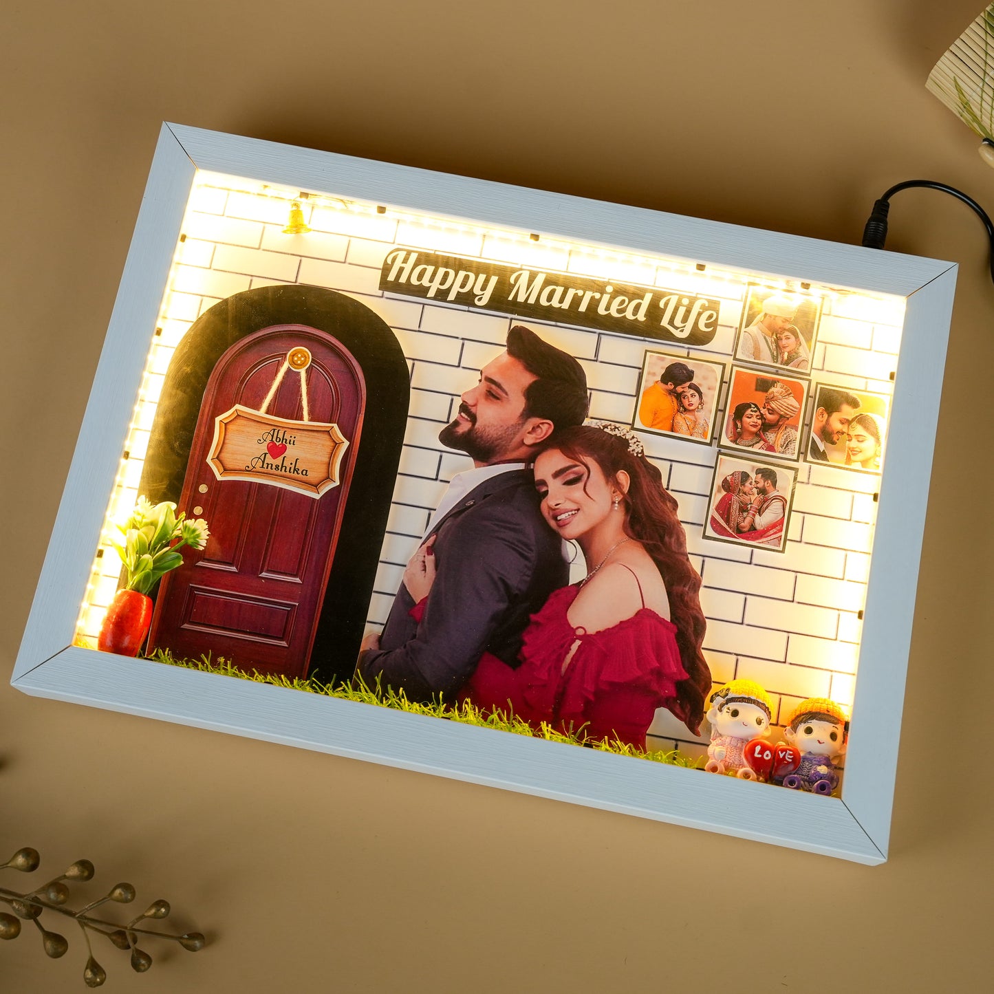 Happy Married Life LED Miniature Frame