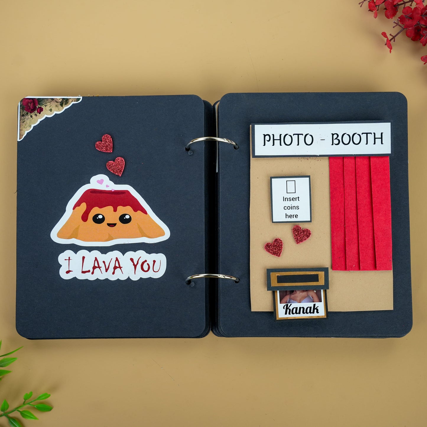 Happy Birthday “Hot Stuff” Handmade Photo Album