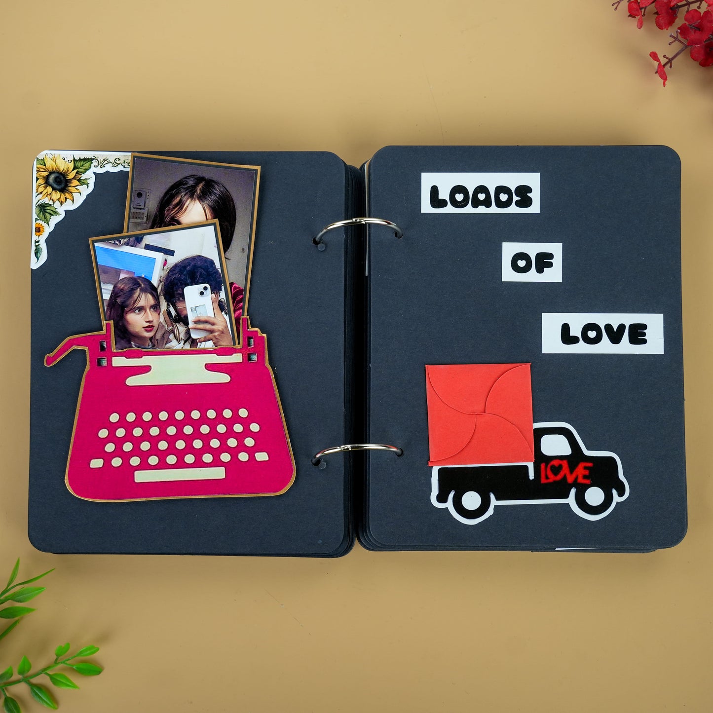 Happy Birthday “Hot Stuff” Handmade Photo Album