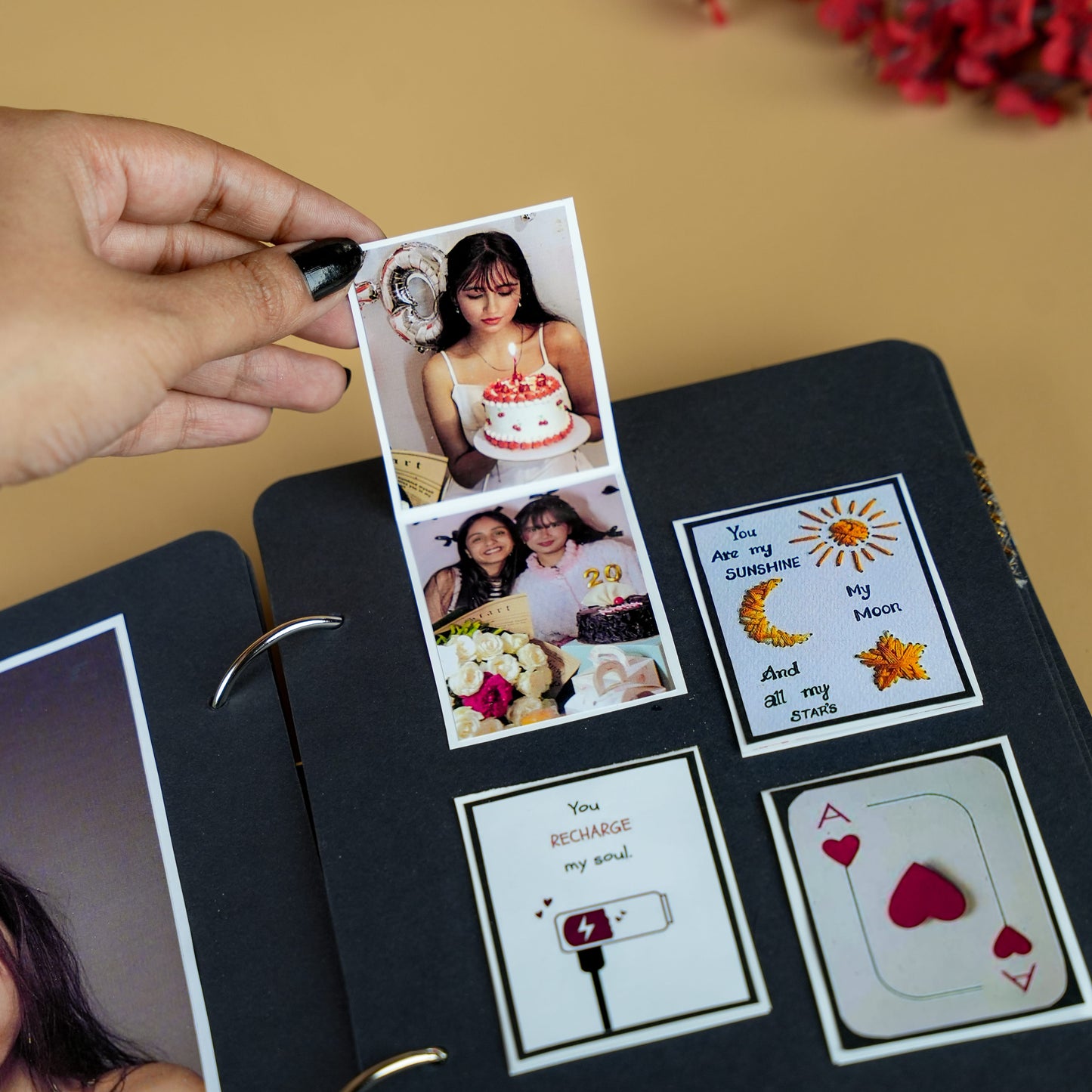 Happy Birthday “Hot Stuff” Handmade Photo Album