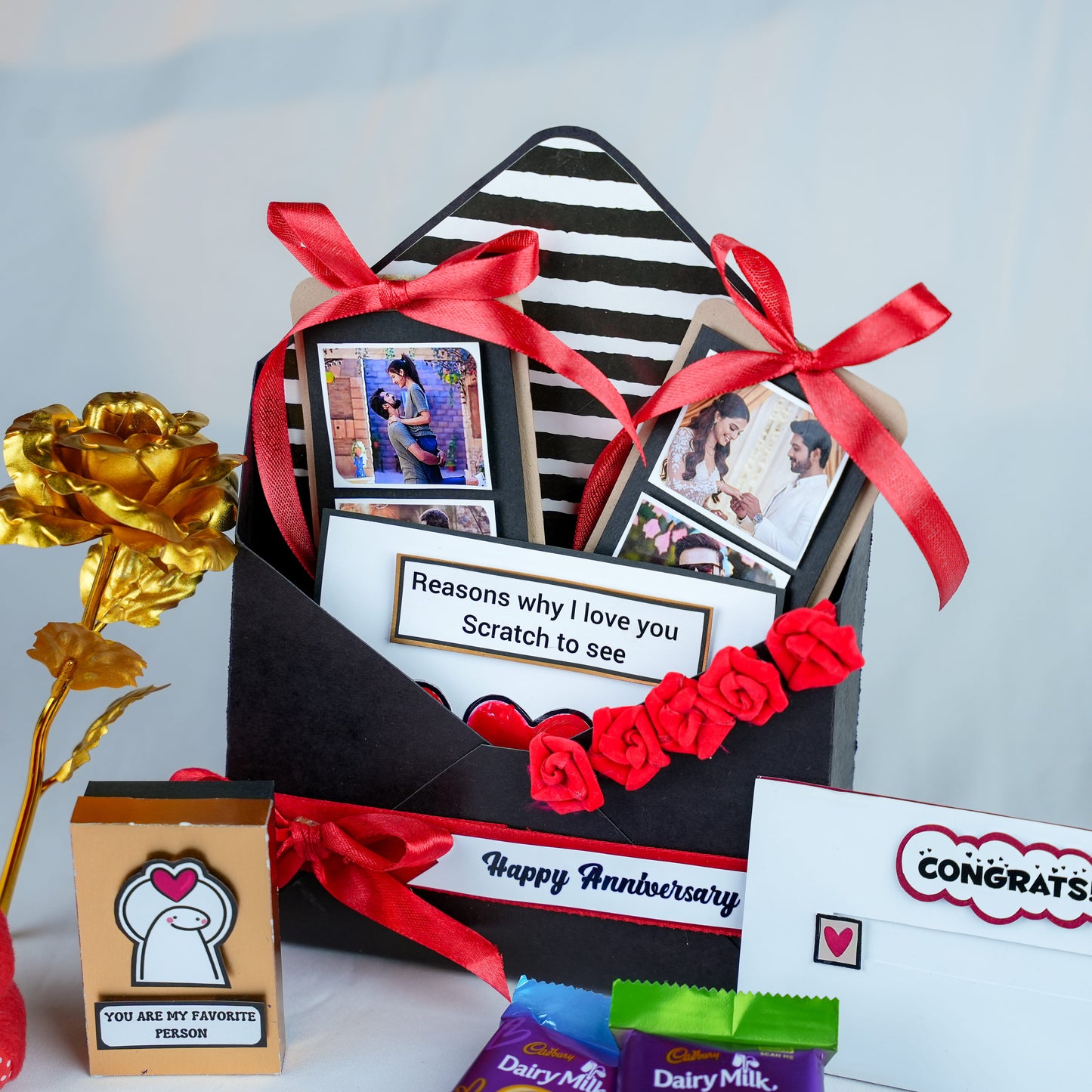 Romantic Gift Hamper with Teddy & Chocolates