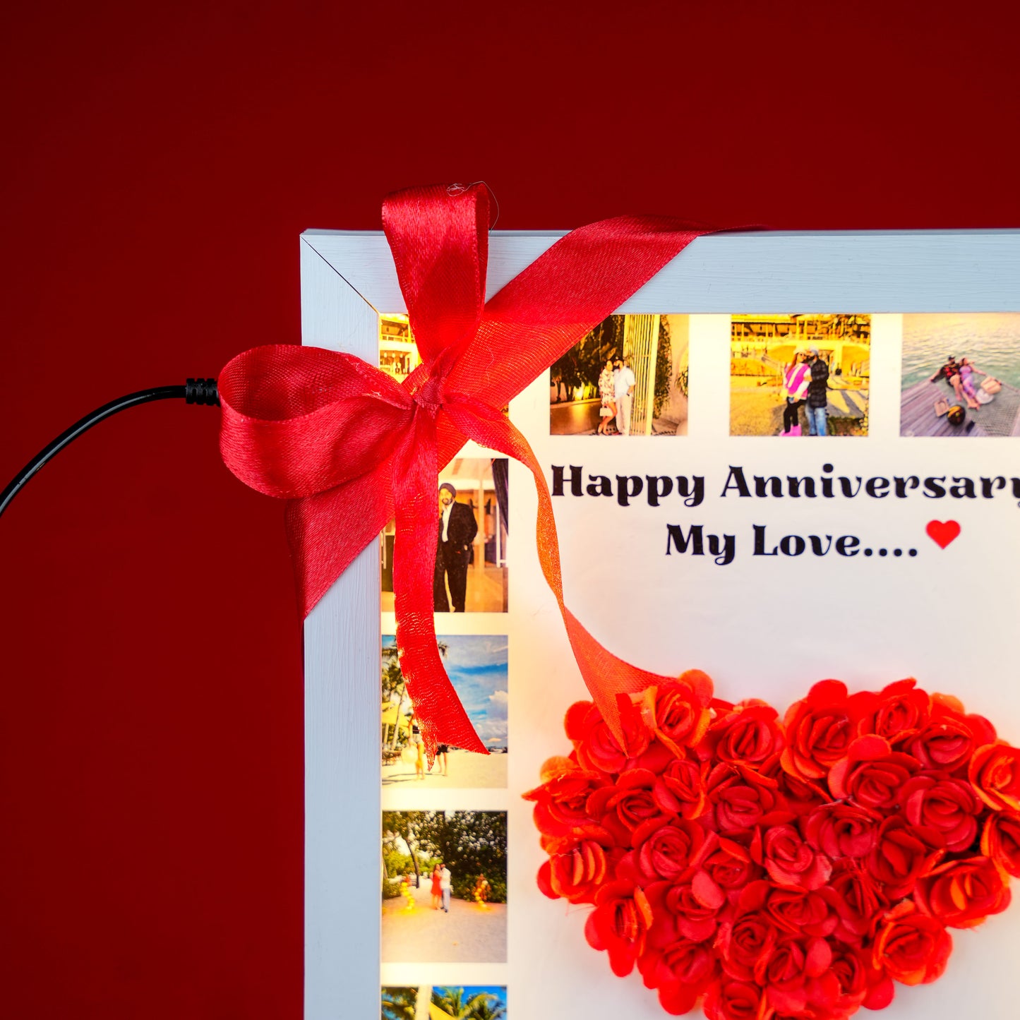 Personalized Anniversary LED Frame with Photos