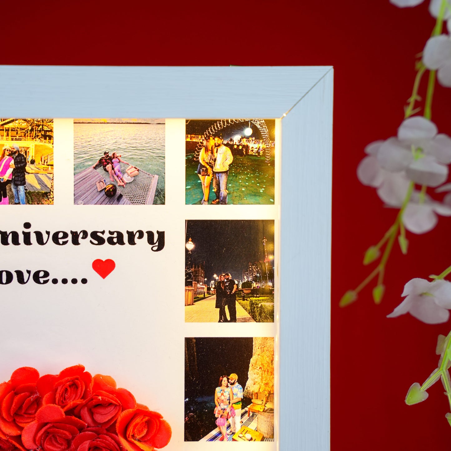 Personalized Anniversary LED Frame with Photos