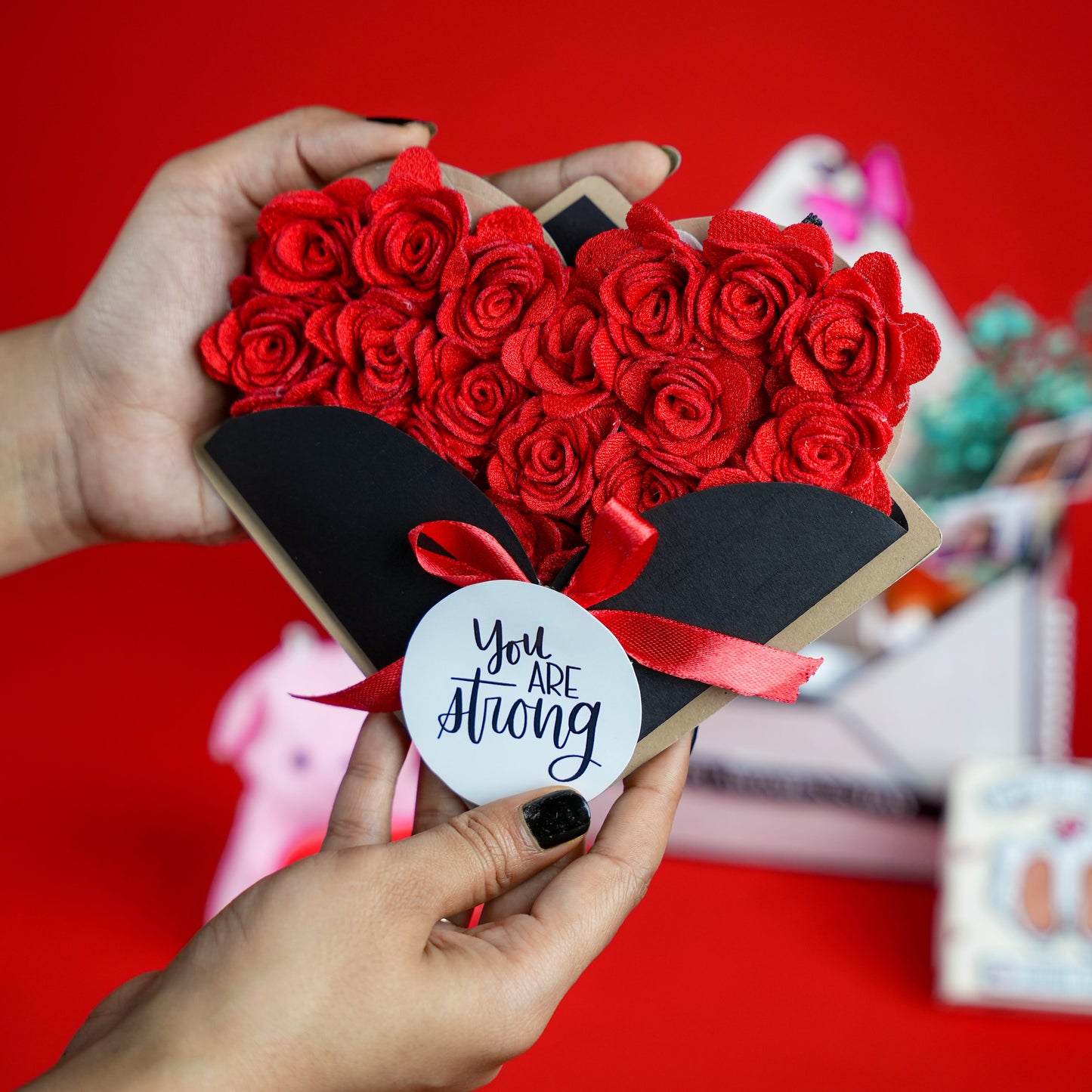 Cute Birthday Surprise Hamper with Teddy & Chocolates