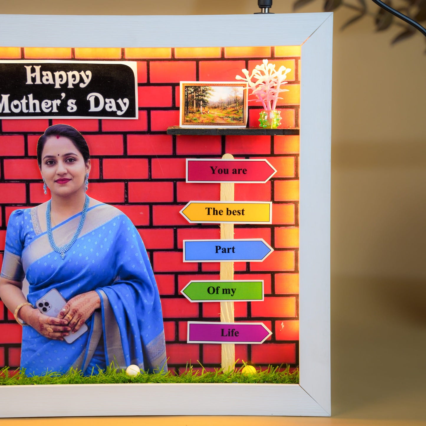 Custom LED Miniature Frame for Mom