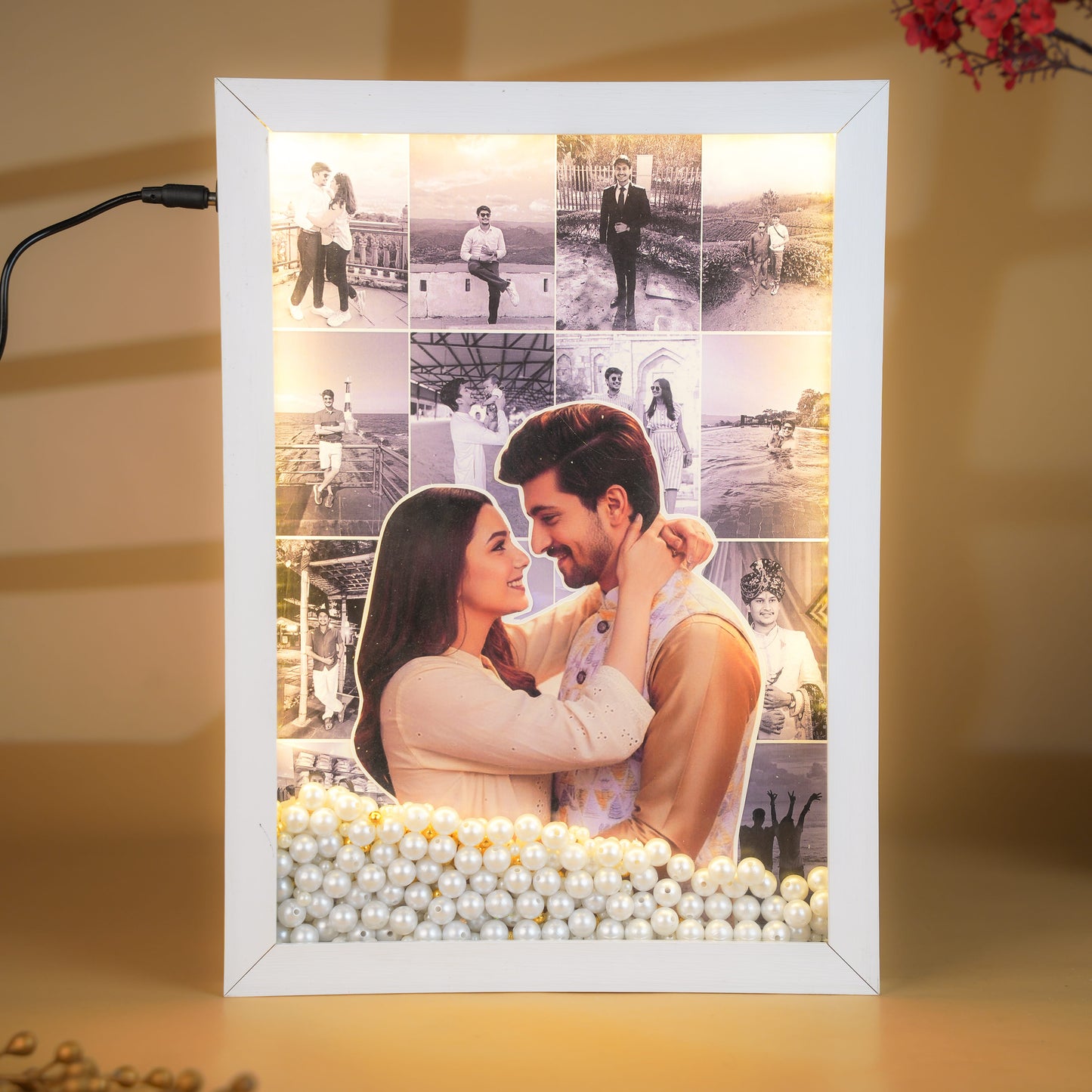 Aesthetic LED Floating Pearl Frame