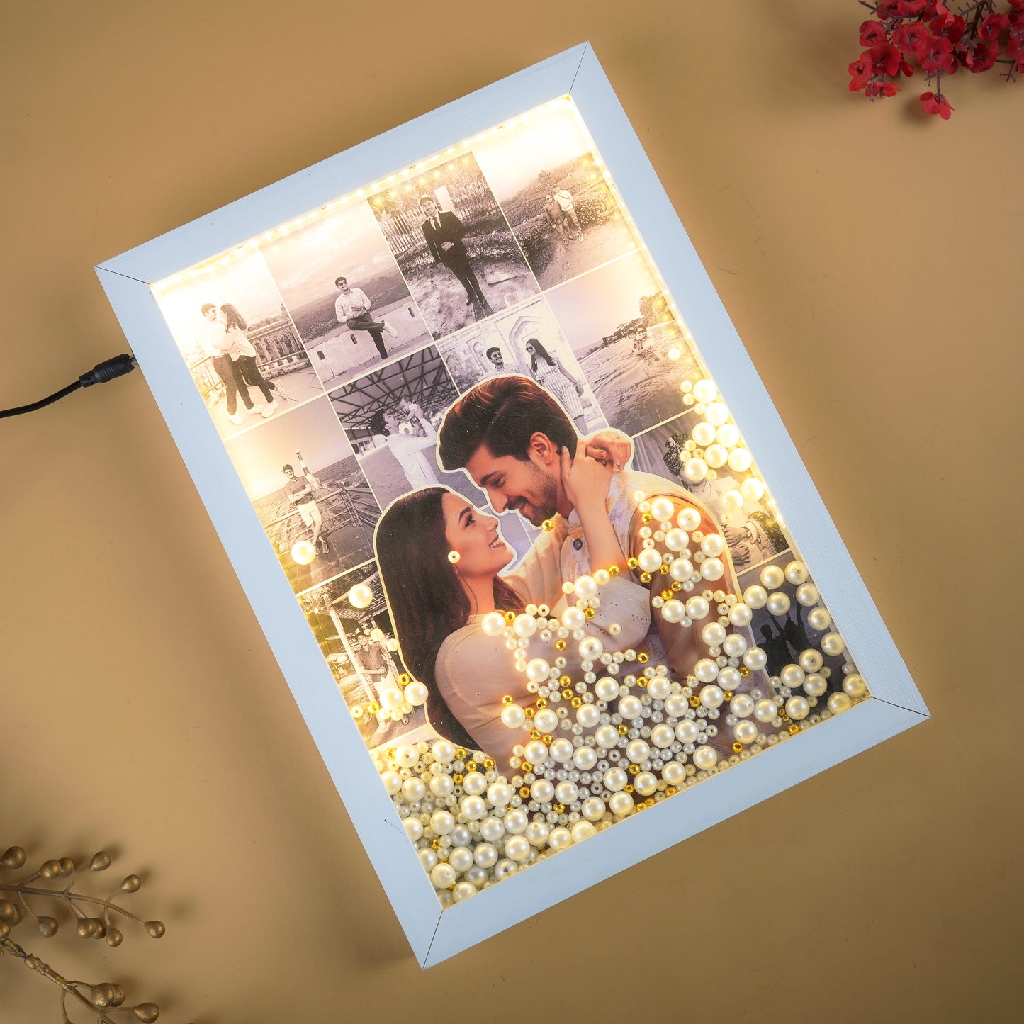 Aesthetic LED Floating Pearl Frame