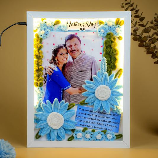 Personalized LED Flower Frame For Dad