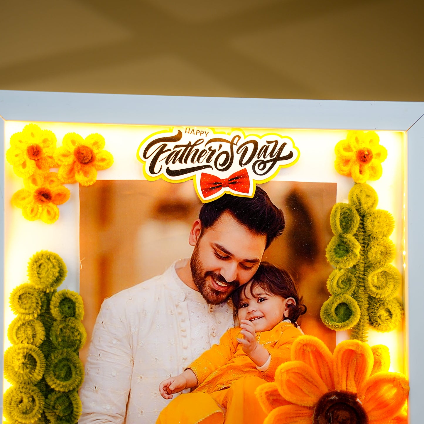 Dad’s LED Floral Photo Frame