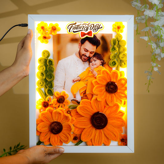Dad’s LED Floral Photo Frame