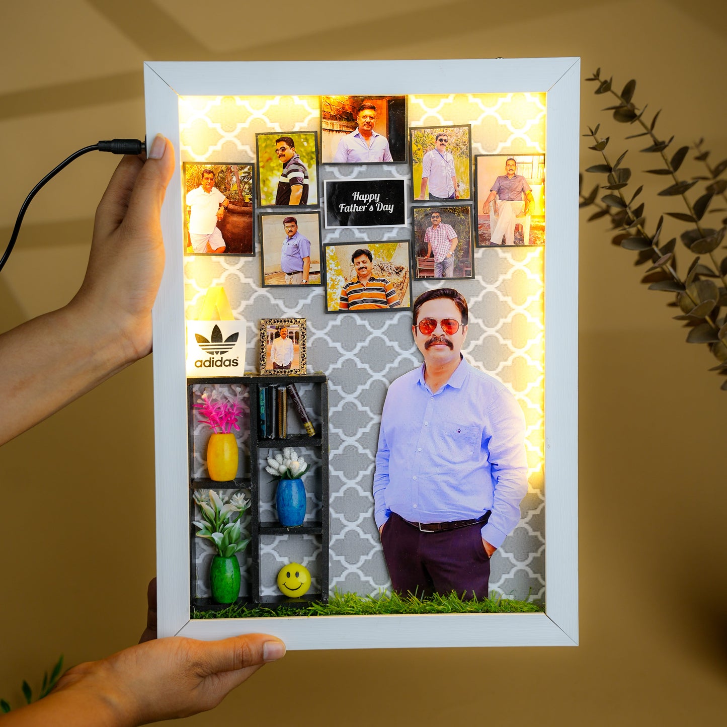 Handmade LED Father's Day Miniature Frame