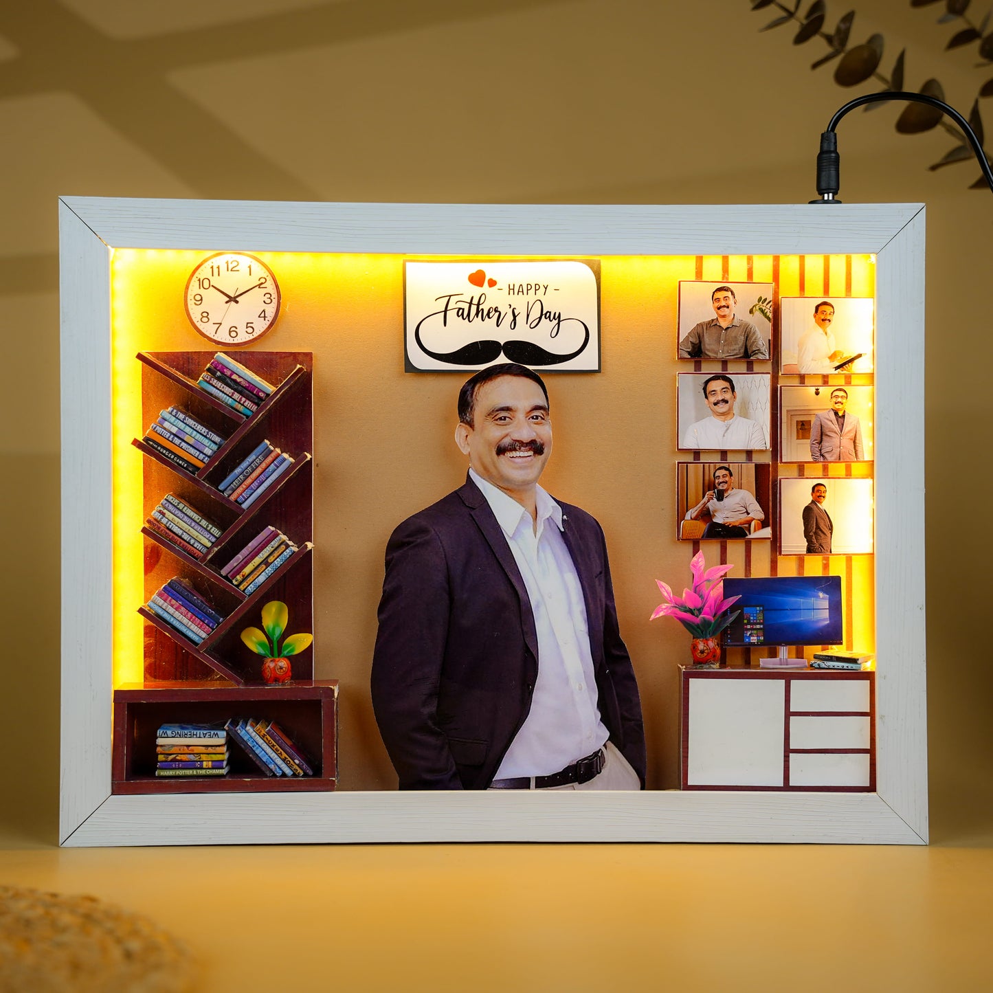 Father’s Day LED Office Miniature Frame