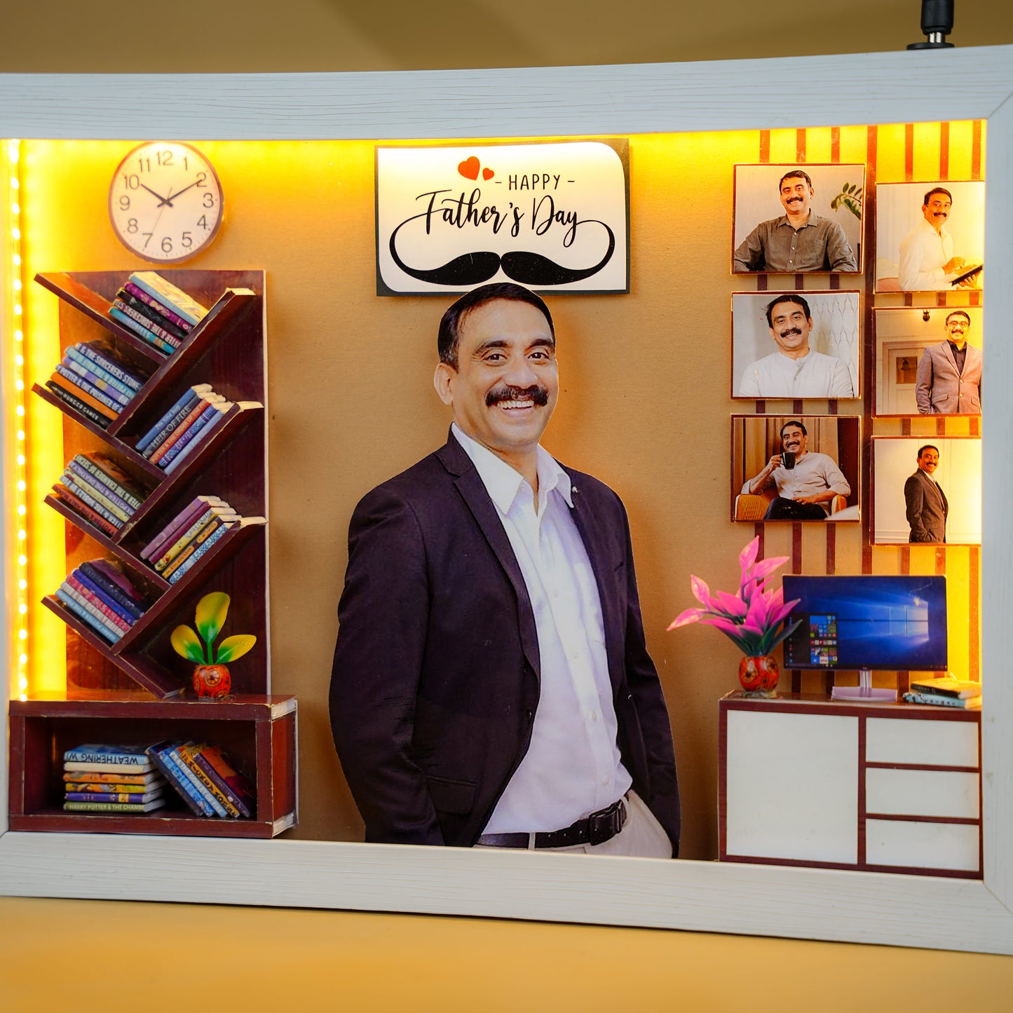 Father’s Day LED Office Miniature Frame