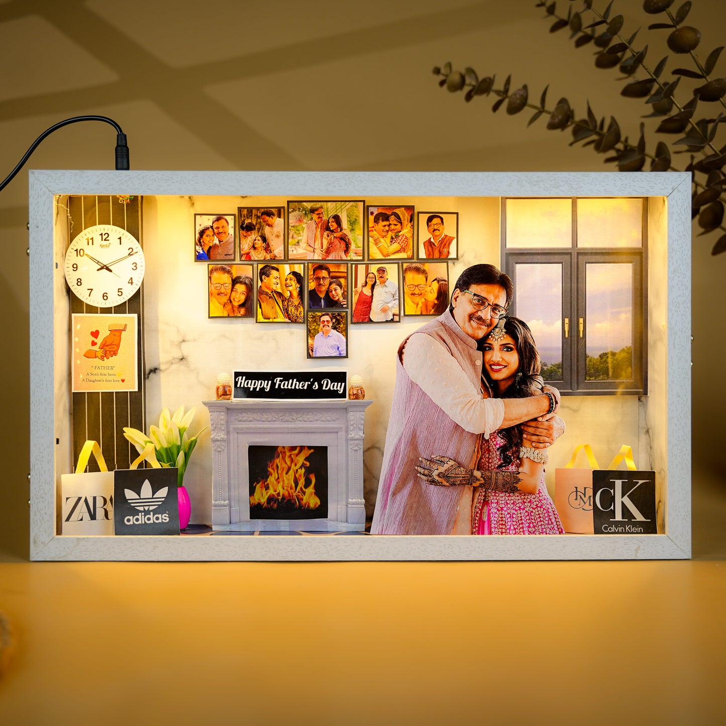 Personalized Father's Day LED Memory Frame