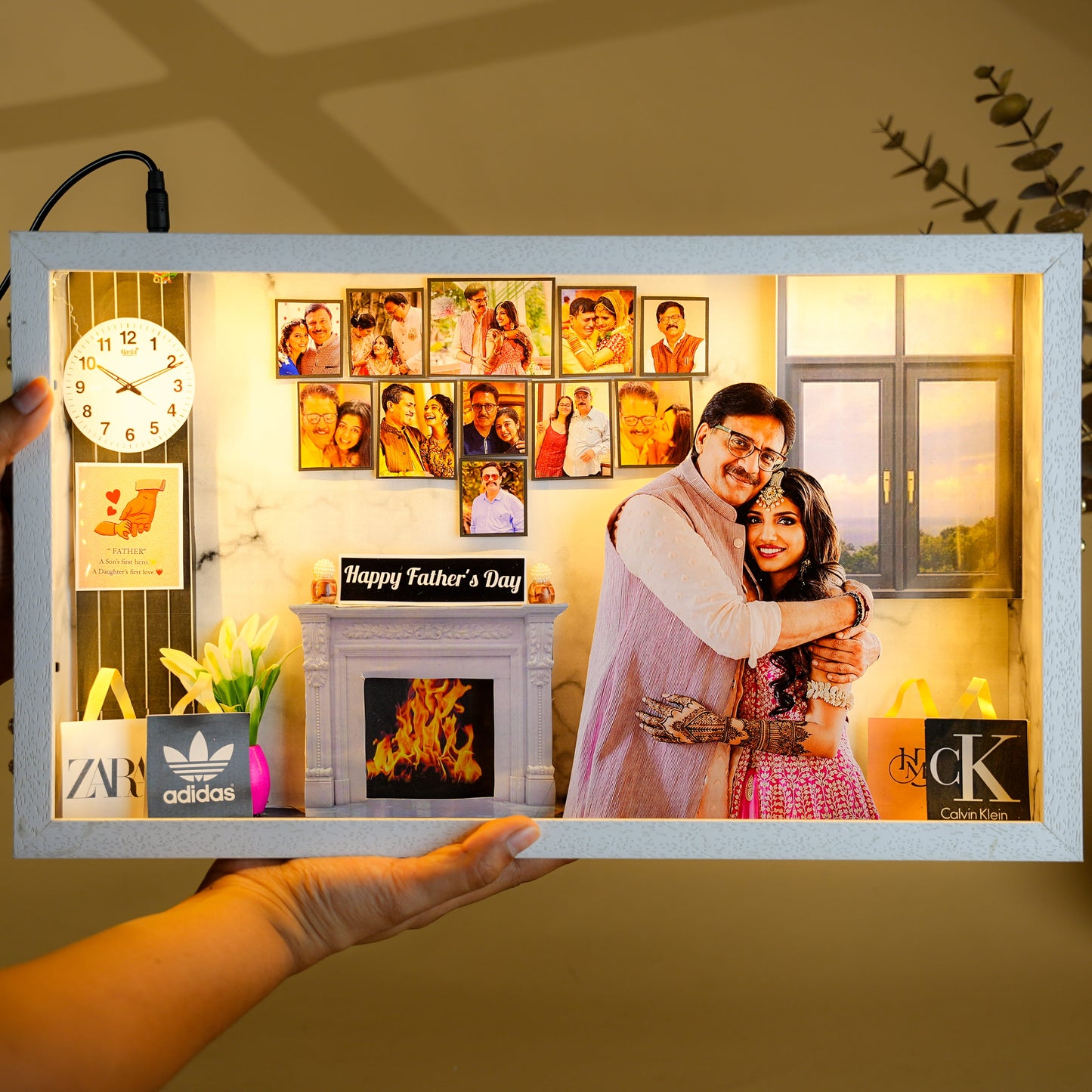 Personalized Father's Day LED Memory Frame