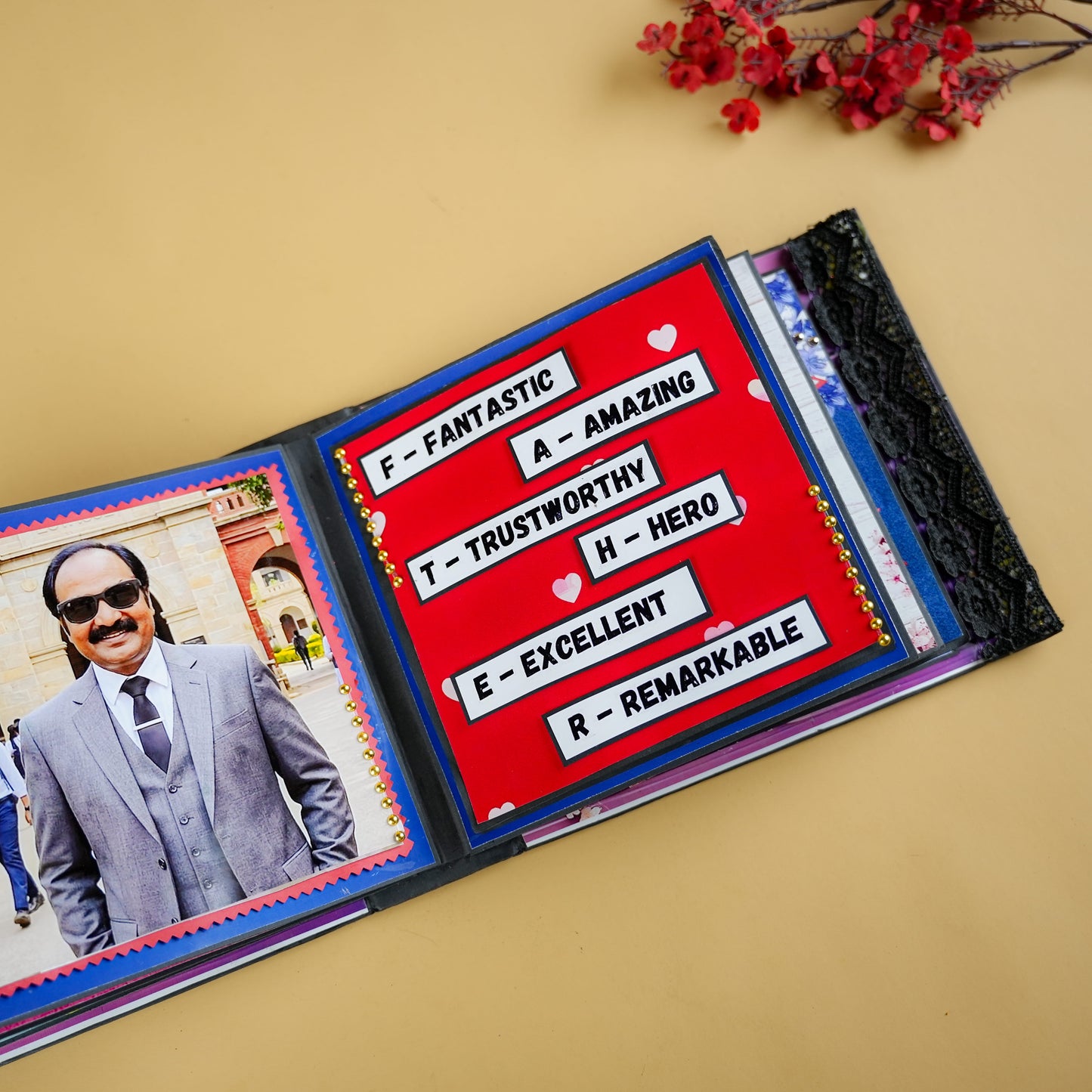 Personalized “Cut the Cake” Photo Album for Dad
