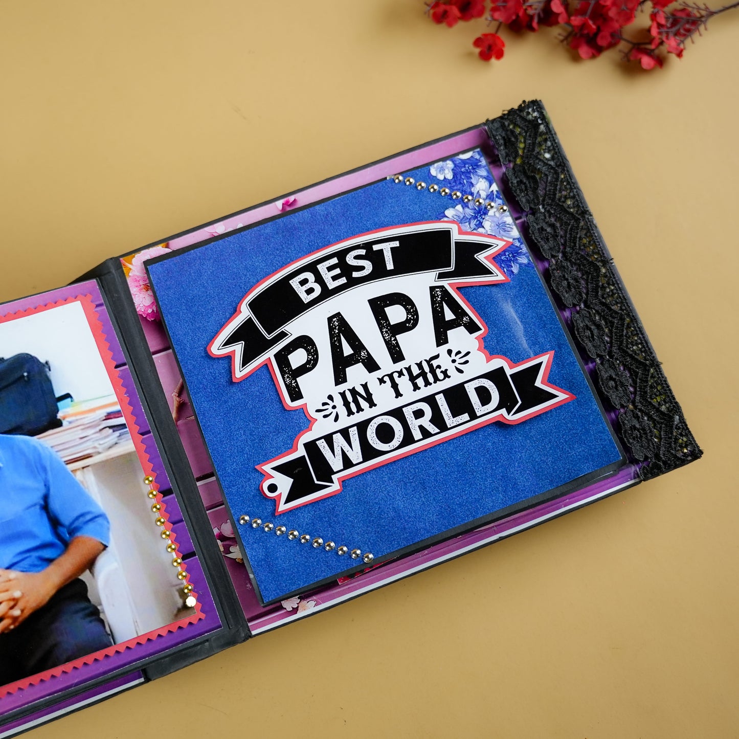 Personalized “Cut the Cake” Photo Album for Dad
