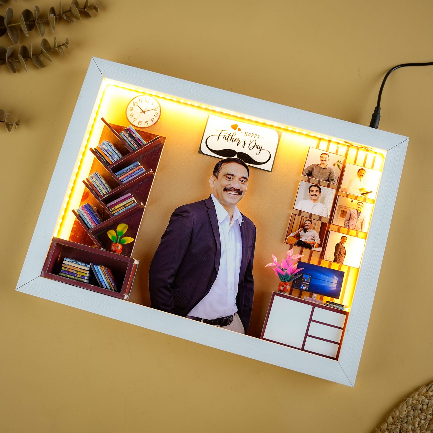 Father’s Day LED Office Miniature Frame