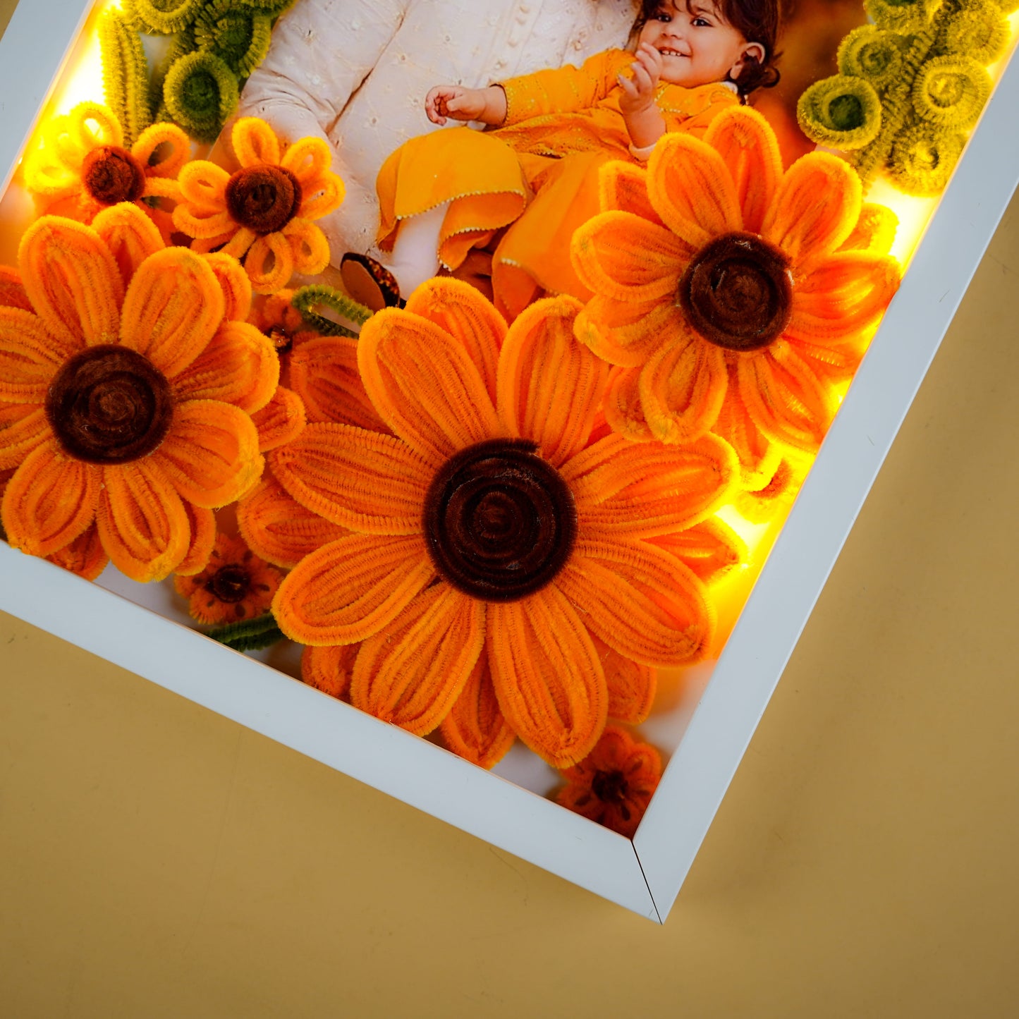 Dad’s LED Floral Photo Frame