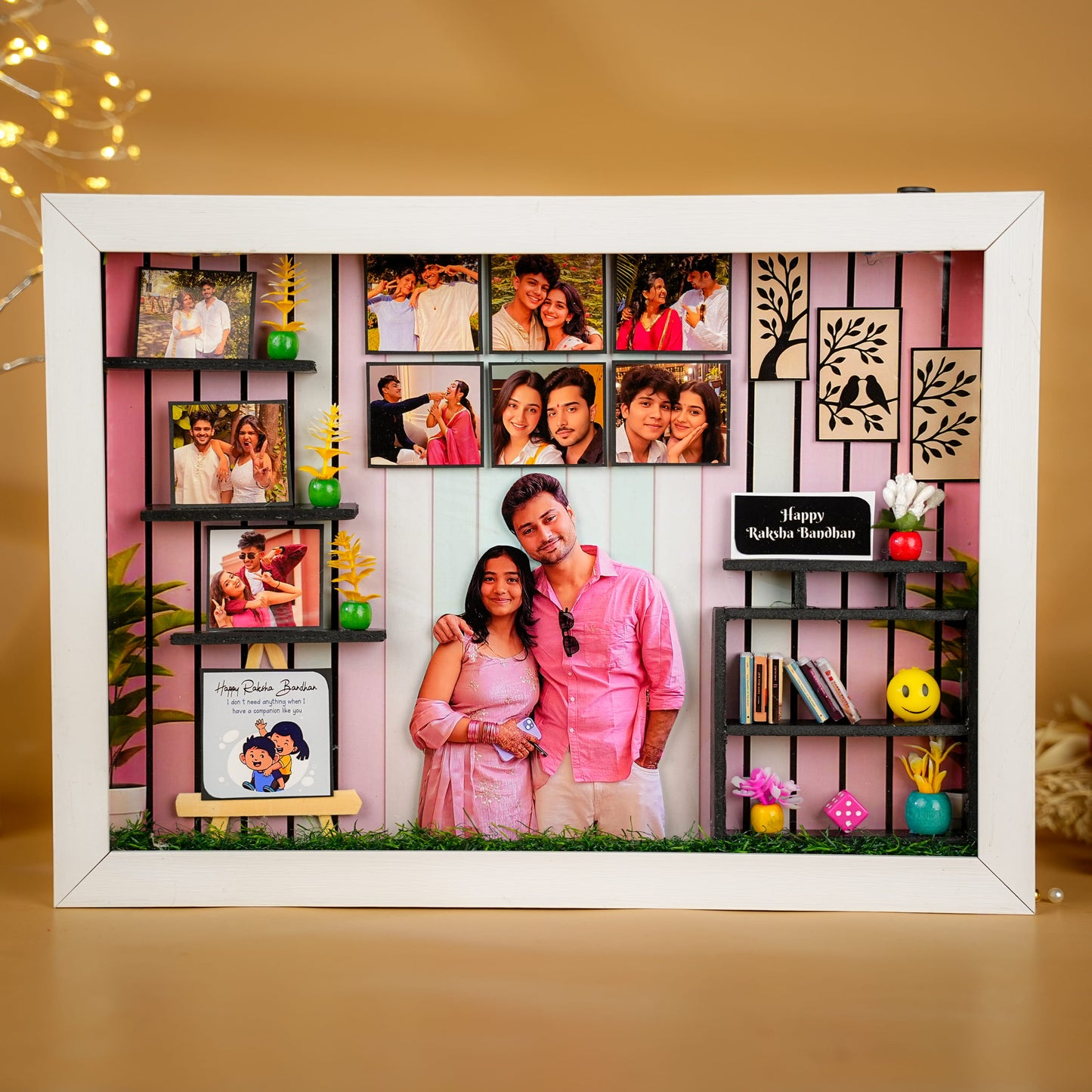 Personalised 3D LED Photo Frame For Rakhi