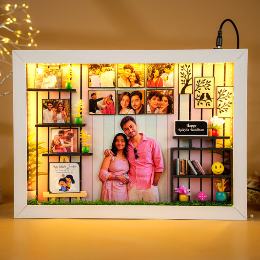 Personalised 3D LED Photo Frame For Rakhi