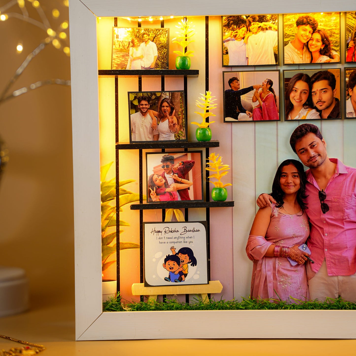 Personalised 3D LED Photo Frame For Rakhi