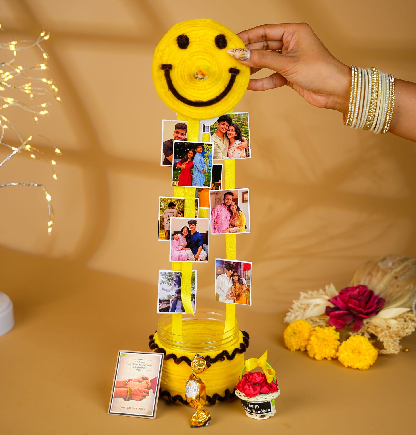 Personalized Photo Cake Box Rakhi Hamper