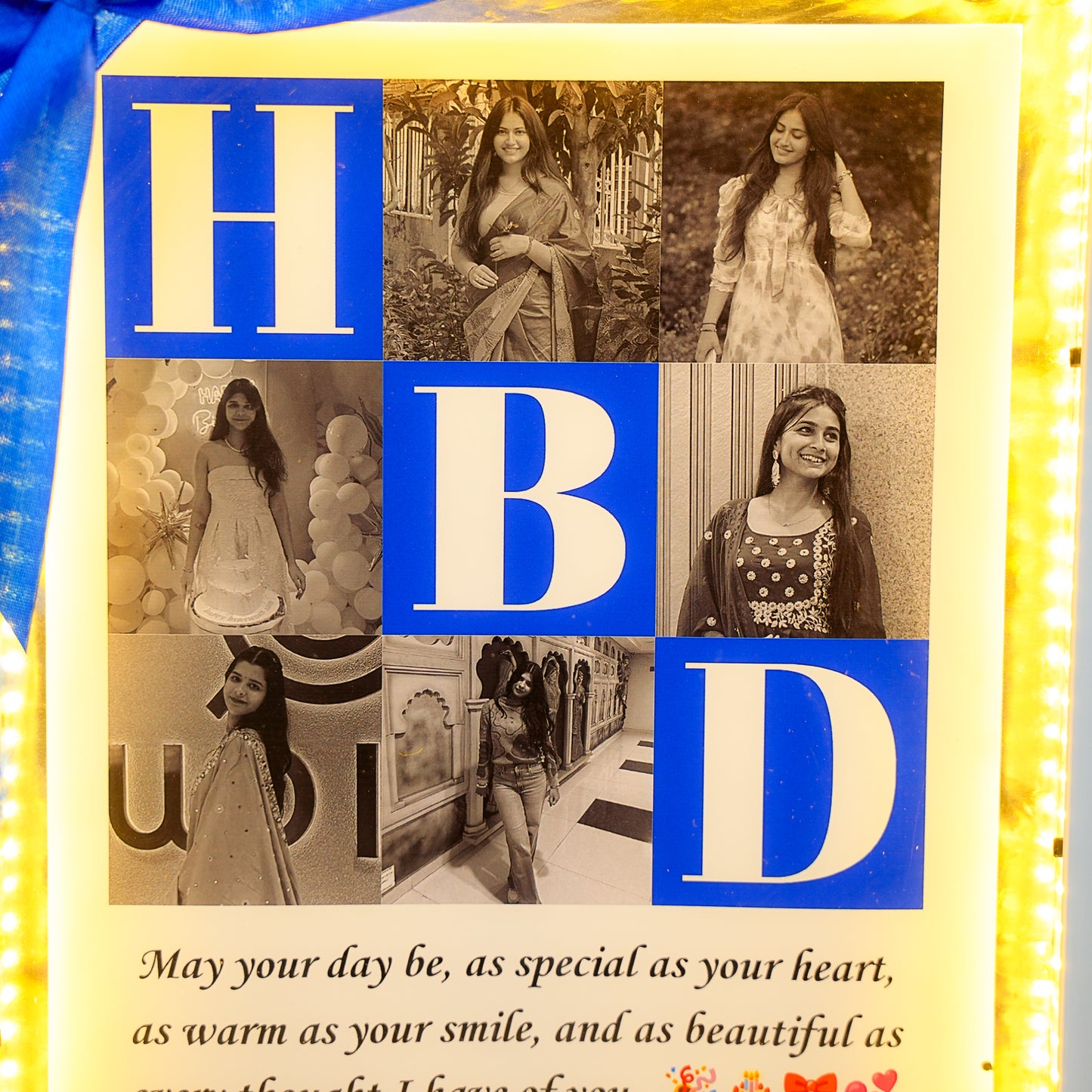 Birthday LED Floating Pearl Frame