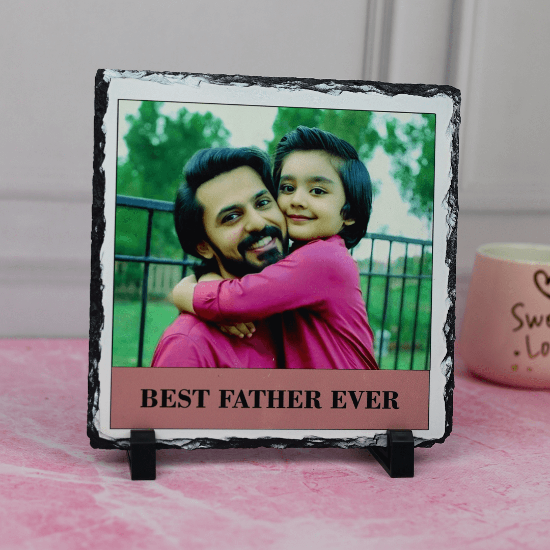 Daddy Rock Photo Frame | Personalised Stone Frame For Father's Day