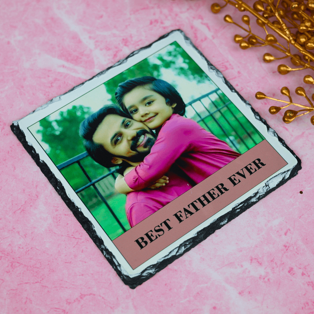 Daddy Rock Photo Frame | Personalised Stone Frame For Father's Day