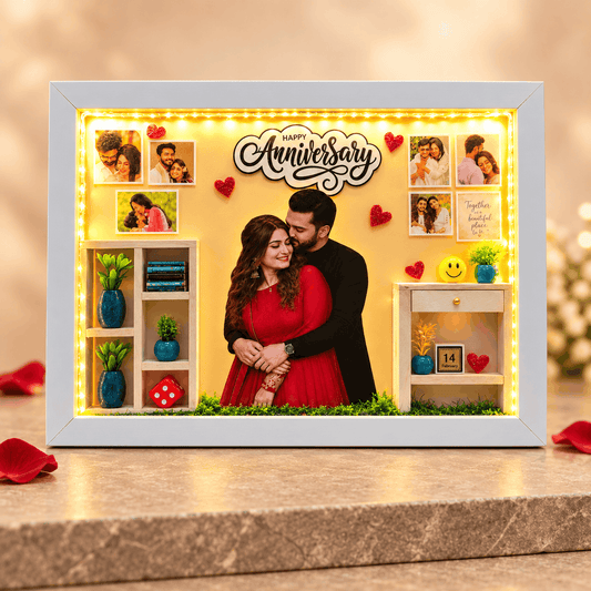 Personalised LED Miniature Frame For Anniversary
