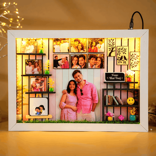 Personalised 3D LED Photo Frame For Bhai Dooj