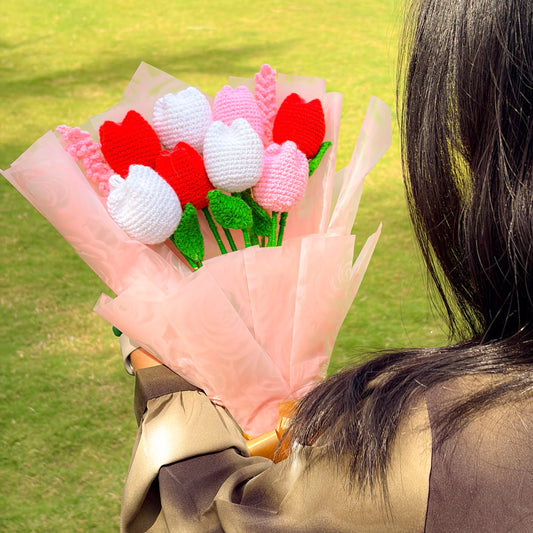 Beautiful Crochet Tulip Bouquet