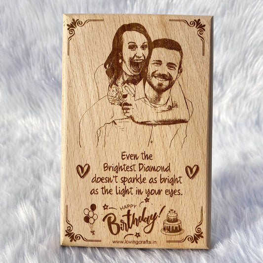 Personalised Wooden Engraved Photo Frame