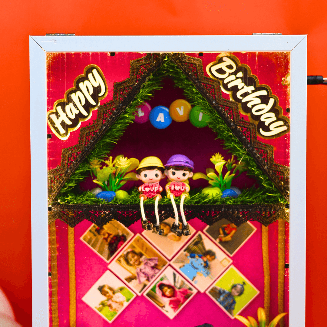 Cutest Birthday Miniature Frame | 3D LED Miniature Frame For Birthday, Anniversary