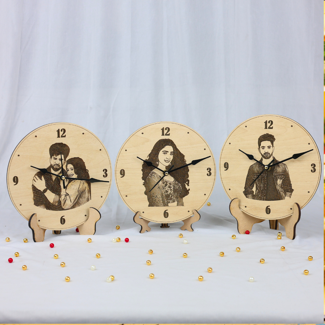 Personalised Photo Wooden Clock