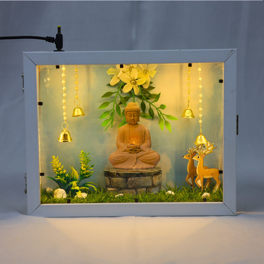 Lord Buddha Miniature Temple Frame