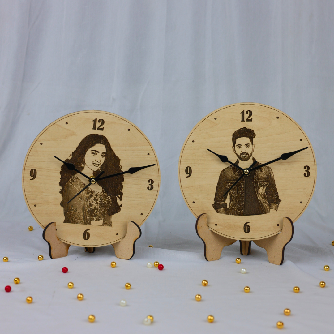 Personalised Photo Wooden Clock