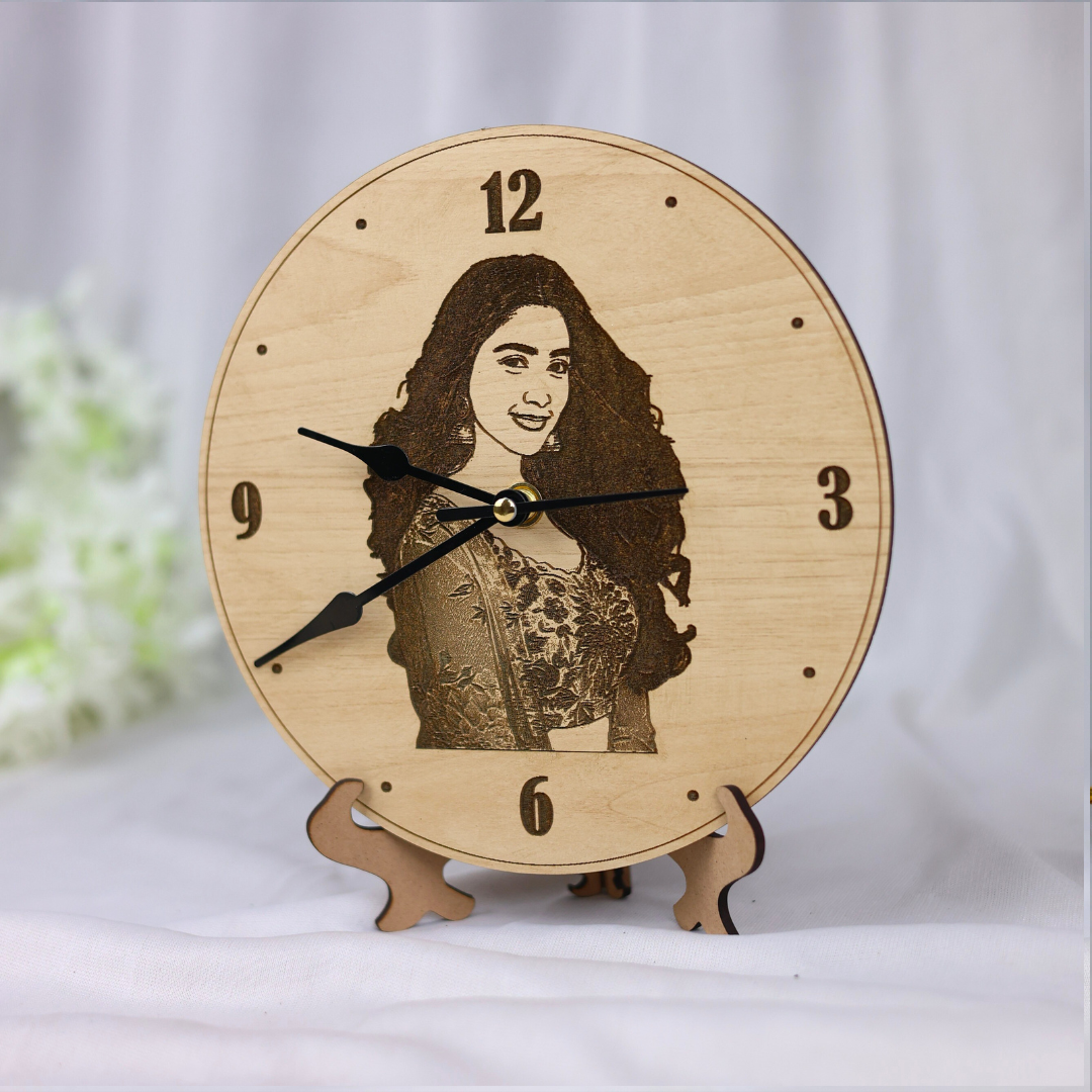 Personalised Photo Wooden Clock