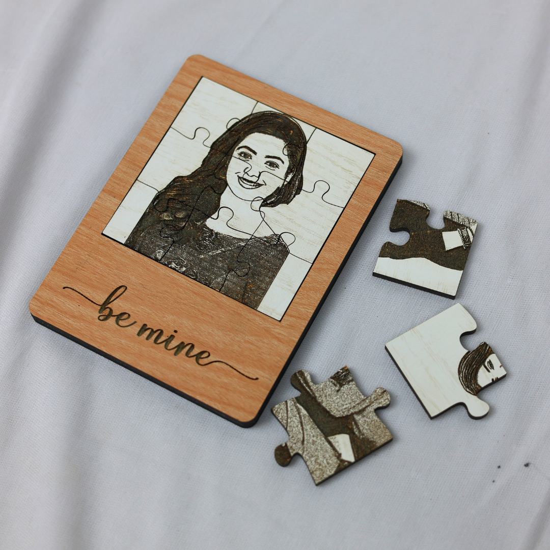 Personalised Dual Colour Jigsaw Puzzle Frame