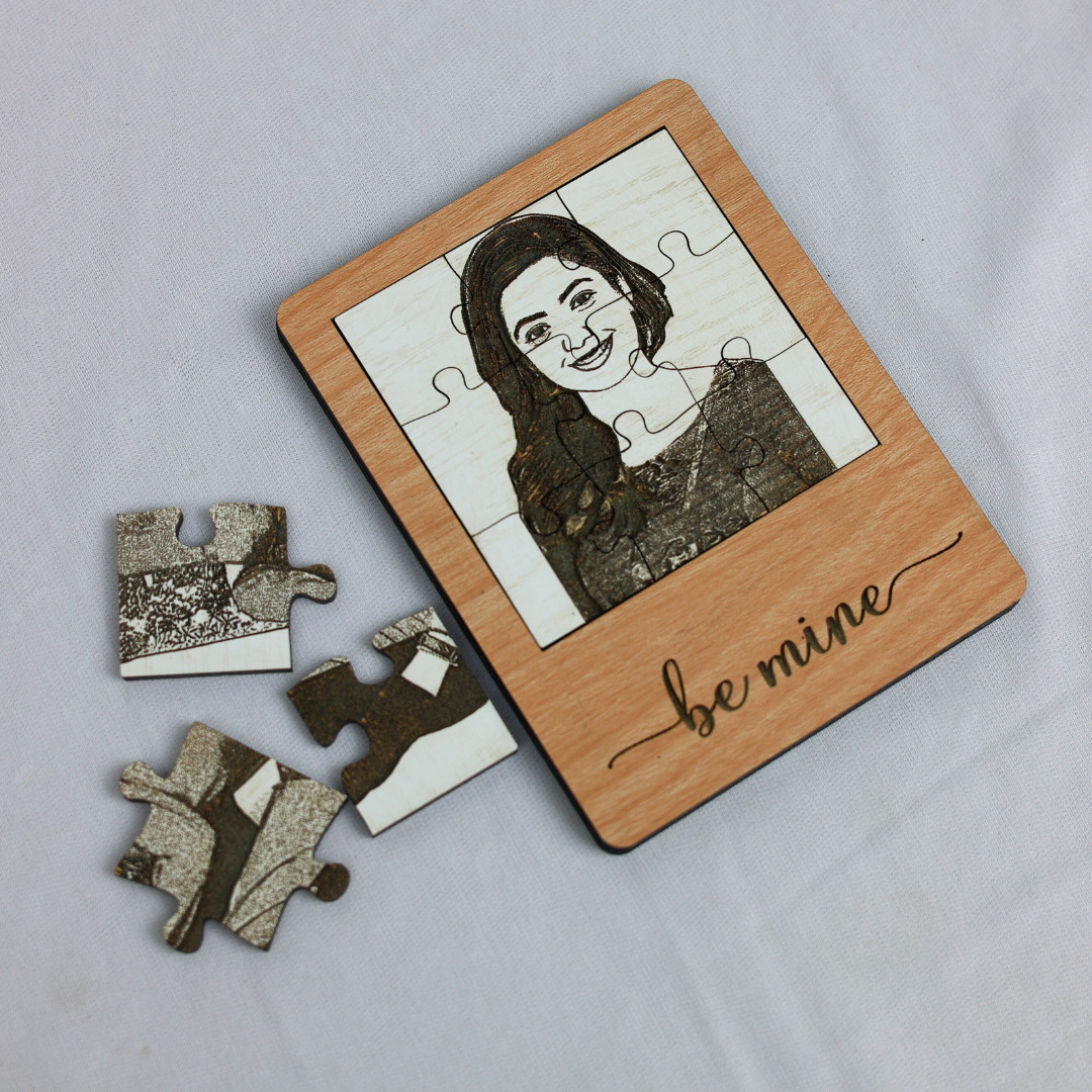 Personalised Dual Colour Jigsaw Puzzle Frame