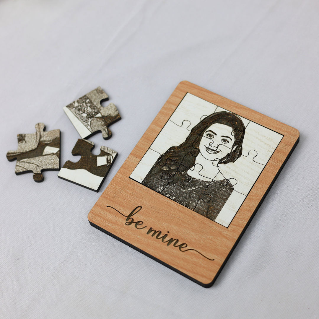 Personalised Dual Colour Jigsaw Puzzle Frame