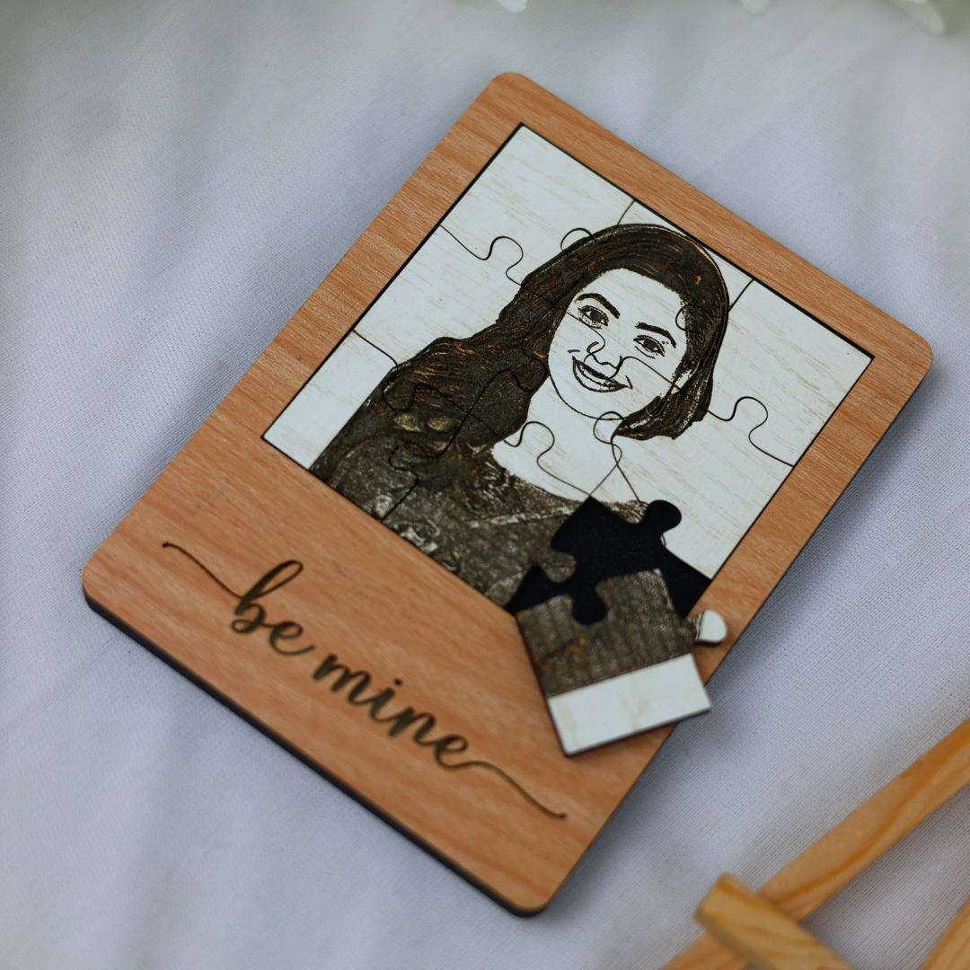 Personalised Dual Colour Jigsaw Puzzle Frame