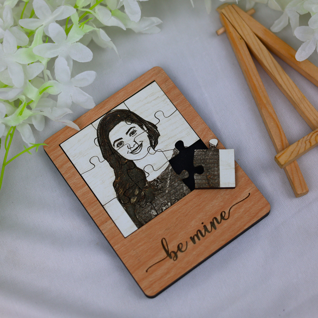 Personalised Dual Colour Jigsaw Puzzle Frame