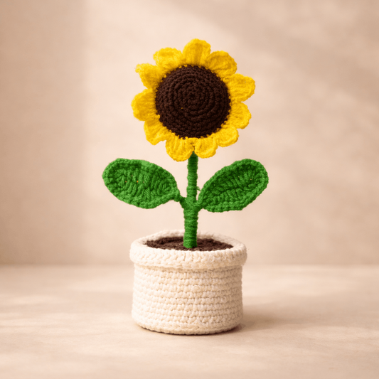 Cute Mini Crochet Sunflower