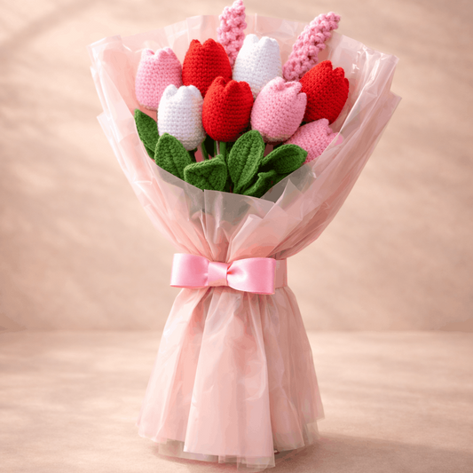 Beautiful Crochet Tulip Bouquet