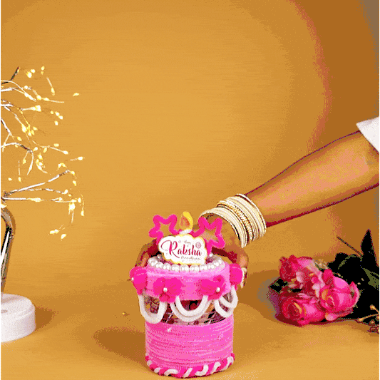 Beautiful Photo Cake Box Rakhi Hamper